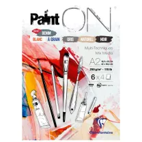Blok Clairefontaine Paint On Mixed Media 250 gsm Assorted A2 975412C
