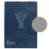 Blok Smlt Art Grey Sketch Pad 180 gsm Żyrafa Spirala A4 30 ark. EB-30TS/GREY