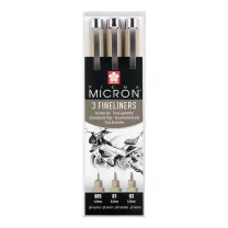Cienkopisy Sakura Pigma Micron 3 Design Set 0.05  0.1  0.3 XSDK3FD