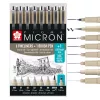 Cienkopisy Sakura Pigma Micron 6 + 1 Brush + 1 PN Free POXSDK8S
