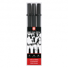 Pisaki Sakura Pigma Brush Pen 3 Set POXFVKBP349