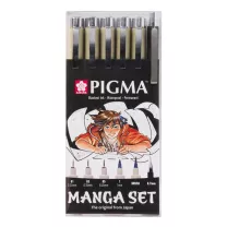 Cienkopisy Sakura Pigma Micron 6 Manga Set POXSDKMAN6