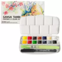 Farby Kuretake Gansai Tambi Portable 14 Colors set MC30-1