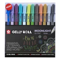 Długopisy Żelowe Sakura Gelly Roll Moonlight 06 Set 12 POXPGBMOO12A
