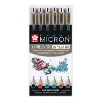 Cienkopisy Sakura Pigma Micron 6 x 05 mm Basic Colours POXSDK056A