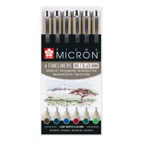 Cienkopisy Sakura Pigma Micron 6 x 05 mm Earth Colours POXSDK056B