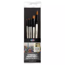 Pędzle Zieler Fine Taklon Brushes Set 5 Premium Mixed Media 09299266