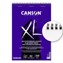 Blok Canson XL Fluid Mixed Media 250 gsm Spirala A3 42 x 29,7 cm 30 ark. 400110534