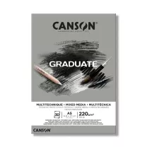 Blok Canson Graduate Mixed Media Grey 220 gsm A5 14,8 x 21 cm 30 ark. 400110370