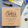 Szkicownik SMLT Art Natural Brown 135 gsm 32 ark. Słonie 9 x 9 cm Authentic Baby FB-32(135)/NTB/9