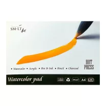 Blok Do Akwareli SMLT Art Watercolor Pad Hot Press Recykling 260 gsm 20 ark. A4 AS-20(260)/HP
