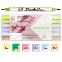 Pisaki Kuretake Brushables 6 Set Pastel MS-7700/6VPA