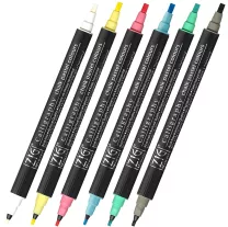 Pisaki do kaligrafii Kuretake Calligraphy Chalk Pastel Colours 6 set MS-6400/6V