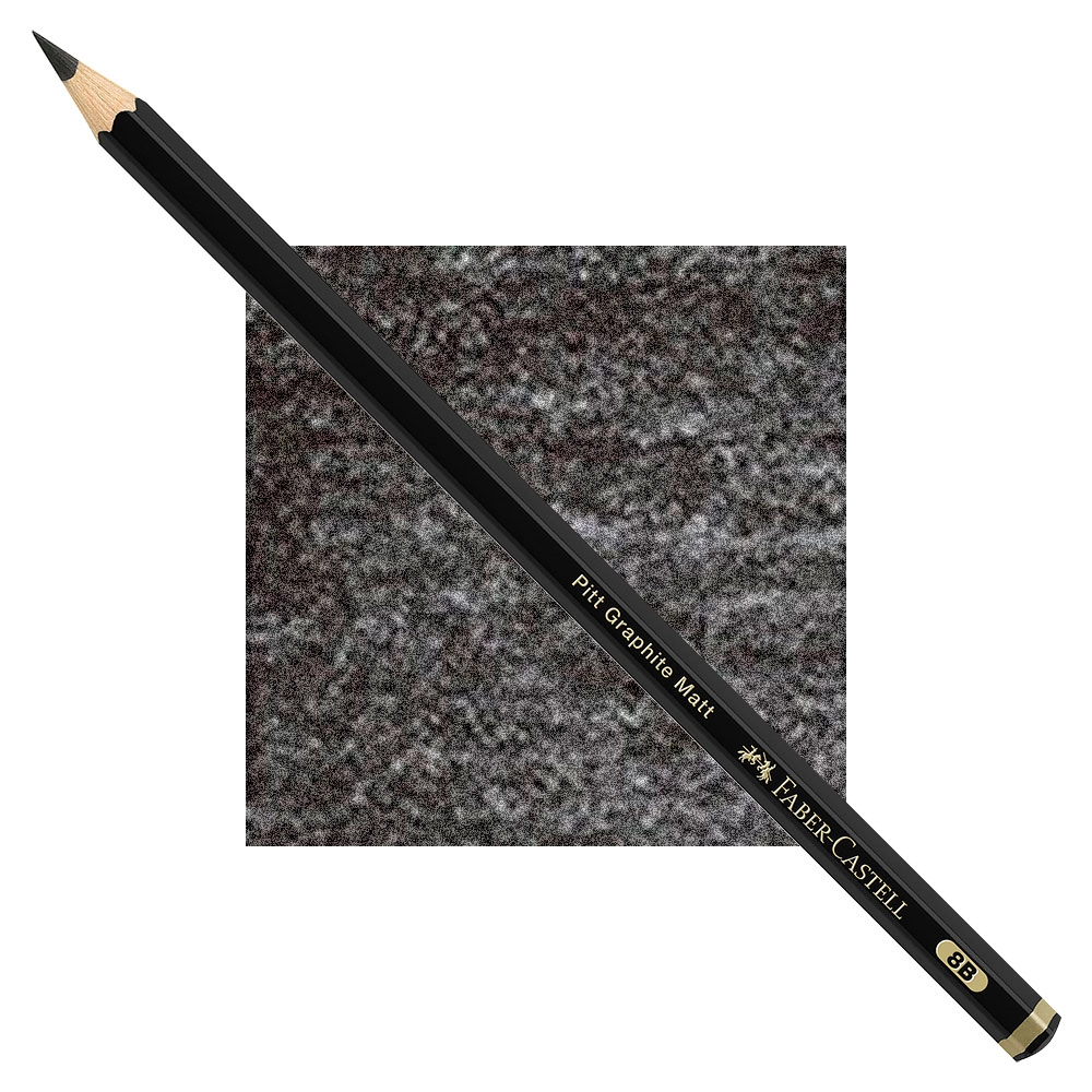 Faber-Castell 115208 Pitt Graphite Matt – Scatola 12 Matite Grafite Opaca, 8B, Per Artisti, Disegno E Schizzi
