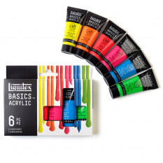 Farby Akrylowe Liquitex Basics Acrylic Color Set 6 x 22 ml Fluorescent 3699400