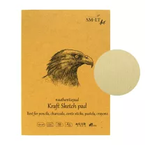 Blok do Rysowania SMLT Art Kraft Recycled 90 gsm 60 ark. Orzeł A5 Klejony 5EA-60/KRAFT