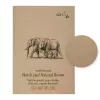 Blok do Rysowania SMLT Art Sketch Pad Natural Brown 135 gsm 80 ark. Słonie A5 Klejony 5EA-80/NTB