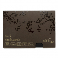 Arkusze SMLT Art Haiku Cards 300 gsm A5 14,8 x 21 cm 12 ark. Black BC-12(300)/BLACK