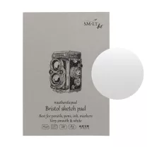 Blok SMLT Art Bristol Sketch Smooth 185 gsm 30 ark. Aparat A5 Klejony 5EA-30