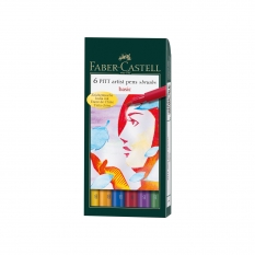 Zestaw Faber Castell Pitt Artist Pen Brush 6 Basic 167103