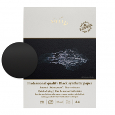 Blok SMLT Art Professional Quality Black Synthetic Paper 155 gsm 10 ark. A4 PS-10(155)/PRO/BLACK