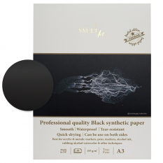 Blok SMLT Art Professional Quality Black Synthetic Paper 155 gsm 10 ark. A3 3PS-10(155)/PRO/BLACK