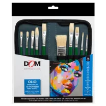 Pędzle CWR Brushes For Oil Painting Natural Bristle Hair 10 set 12392