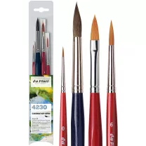 Pędzle do Akwareli da Vinci Cosmotop Watercolour Brushes 4 set 4230