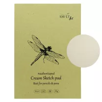 Blok do Rysowania Smlt Art Sketch Pad Cream 80 gsm Ważka Klejony A4 100 ark. EP-100/C