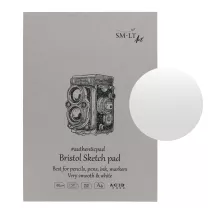 Blok SMLT Art Bristol Sketch Smooth 185 gsm 50 ark. Aparat A4 Klejony EP-50