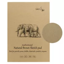 Blok do Rysowania SMLT Art Sketch Pad Natural Brown 135 gsm 80 ark. Słonie A4 Klejony EP-80/NTB