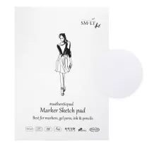 Blok do Marker&oacute;w SMLT Art Sketch Pad For Markers 100 gsm 50 ark. Modelka A4 Klejony MP-50