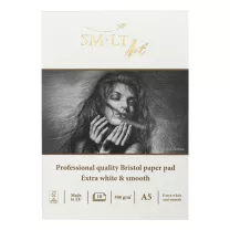 Blok SMLT Art Professional Quality Bristol Paper Pad 308 gsm A5 Klejony 5PS-10(308)/PRO/FSC