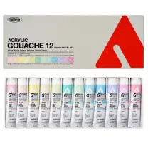 Gwasze Akrylowe Holbein Acrylic Gouache 12 x 20 ml Pastel Set D442