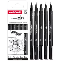 Pisaki Uni Pin Fineliner 5 Tattoo Art ASP018
