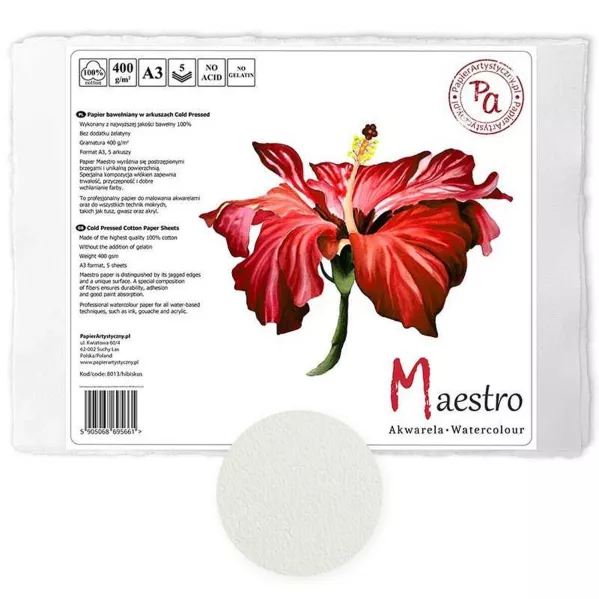 https://www.tintadlaplastykow.pl/gfx/photos/offer_69675160/papier-artystyczny-akwarelowy-maestro-400-gsm-100-bawelna-a3-cold-pressed--5-ark-hibiskus1_2_1568764937155044.webp