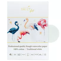 Blok SMLT Art Professional Watercolor 300 gsm Rough 10 ark. Flamingi A4 AS-10(300)/R/PRO/FSC