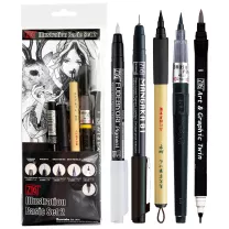 Zestaw Kuretake Inktober 2025 Illustration Basic set 2 IKTB-21/5V