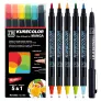 Pisaki Kuretake Kurecolor Fine & Brush For Manga 5+1 Basic CNKC-2200N/6VBA