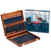 Kredki Akwarelowe Derwent Watercolour 48 set Wooden Box 0700758