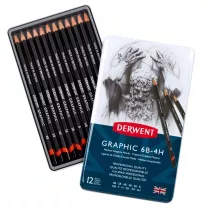 Oł&oacute;wki Derwent Graphic 12 set Medium 6B-4H 34214