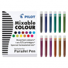 Wkłady do Pióra Pilot Parallel Pen 12 szt. Mix Kolorów IC-P3-Ast