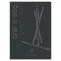 Blok Szkicowy Clairefontaine Graf It Black 90 gsm A4 80 ark. 96841C