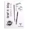 Blok Szkicowy W Kropki Clairefontaine Graf It Dot White 90 gsm A4 80 ark. 96691C